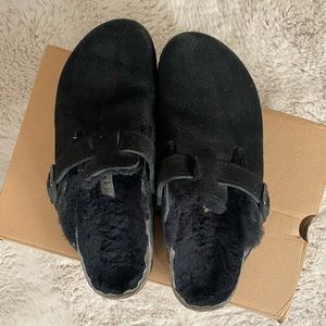 Birkenstock Boston Suede Clogs